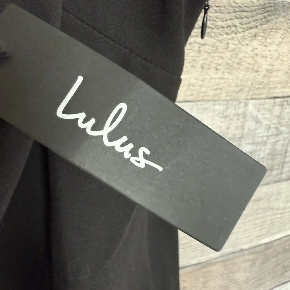 Lulus Dress One Shoulder Mini Dress Black Womens Size Medium NWT - Picture 8 of 10